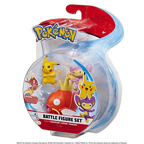Wicked Cool Toys Pokemon Battle 3 Figuren-Set - Magikarp, Aipom & Pikachu Wicked Cool Toys Pokemon Battle 3 Figuren-Set - Magikarp, Aipom & Pikachu von Pokémon