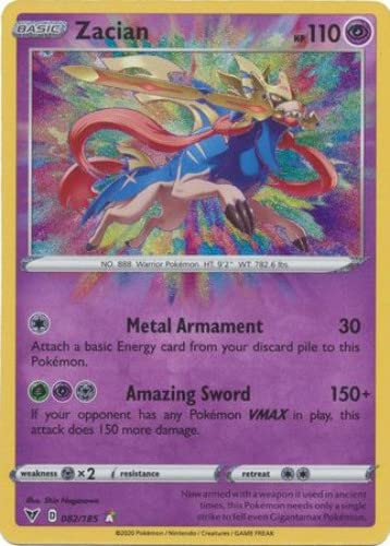 Zacian - 082/185 - erstaunliche seltene - lebendige Spannung - NM/M von Pokémon