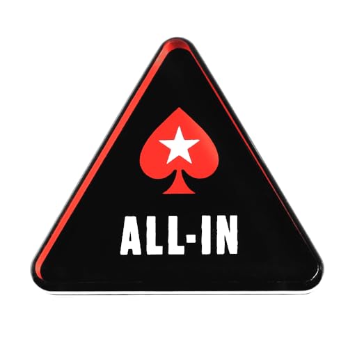 POKERSTARS - Klassisches All-In-Dreieck, 65 mm – Poker-Tischmarker aus Acryl mit auffälligem Design – Premium-Zubehör für Texas Hold'em, Heimspiele & Turniere – Offizielle Pokerausrüstung von Poker Stars