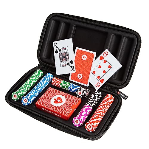 Pokerstars Premium 200-teiliges Mini-Chip-Set | Langlebige Kunststoff-Chips mit lebendigen Farben – Ideal für Roadtrips & Impromptu Pokernächte – Kompaktes schwarzes geprägtes Gehäuse für von Poker Stars