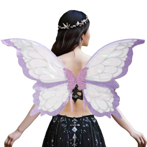 Feenflügel, Damen-Feenkostüm-Flügel, kreatives Kostümzubehör, leicht und einfach zu tragen, verstellbare Träger, 82 x 42 cm, für Frauen, Verkleidungsparty, Cosplay Feenflügel, Damen-Feenkostüm-Flügel, kreatives Kostümzubehör, leicht und einfach zu tragen, verstellbare Träger, 82 x 42 cm, für Frauen, Verkleidungsparty, Cosplay von Pokronc