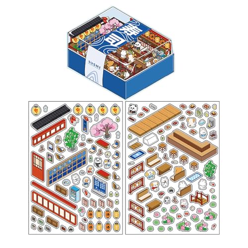 Pokronc Aufkleberszenen, Kreative Miniaturraumaufkleber, Vielseitige Planer, Machen Sie Ihr Eigenes Hauskarton, House-Themed, 13x20.5x0.16 cm/5.12x8.07x0.06 Zoll Für Erwachsene Und Kinder Pokronc Aufkleberszenen, Kreative Miniaturraumaufkleber, Vielseitige Planer, Machen Sie Ihr Eigenes Hauskarton, House-Themed, 13x20.5x0.16 cm/5.12x8.07x0.06 Zoll Für Erwachsene Und Kinder von Pokronc