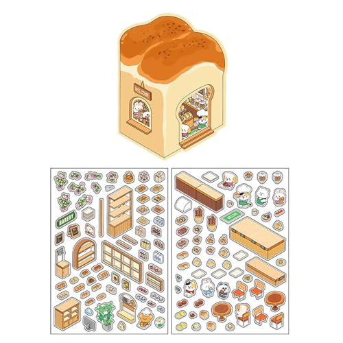 Pokronc Aufkleberszenen, Kreative Miniaturraumaufkleber, Vielseitige Planer, Machen Sie Ihr Eigenes Hauskarton, House-Themed, 13x20.5x0.16 cm/5.12x8.07x0.06 Zoll Für Erwachsene Und Kinder Pokronc Aufkleberszenen, Kreative Miniaturraumaufkleber, Vielseitige Planer, Machen Sie Ihr Eigenes Hauskarton, House-Themed, 13x20.5x0.16 cm/5.12x8.07x0.06 Zoll Für Erwachsene Und Kinder von Pokronc