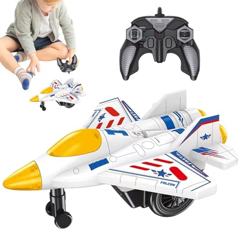 Pokronc Ferngesteuertes Flugzeug, Kunstflug-RC-Flugzeug, Ferngesteuertes Flugzeug, Licht- Und Musik-RC-Flugzeug, Leichtes RC-Flugzeug, 23 X 11 X 19,5 cm, Für Kinder Ab 3 Jahren Und Erwachsene von Pokronc