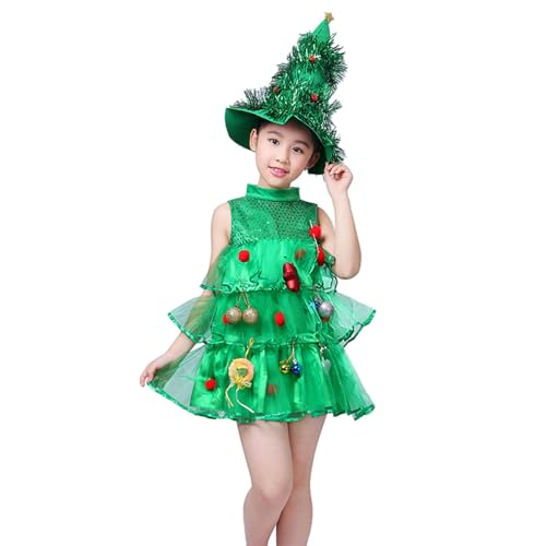 Pokronc Weihnachtsbaum-Outfit für Kinder, Weihnachtsbaum-Form, Festival-Kleidung – Mädchen-Kostüm für Bühnenauftritte, Cosplay, Karneval, Verkleiden Pokronc Weihnachtsbaum-Outfit für Kinder, Weihnachtsbaum-Form, Festival-Kleidung – Mädchen-Kostüm für Bühnenauftritte, Cosplay, Karneval, Verkleiden von Pokronc