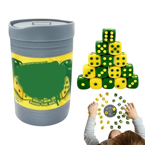 Würfelspiele, Party Würfel-Set Mit Müllcontainer, Spiele Der Spiele Nacht, 2-Spieler Interactive Tabletop Challenge, Kompakt Und Reisefreundlich, 5.91x2.99x0,99 Zoll Für Partys Für Familienfreunde von Pokronc