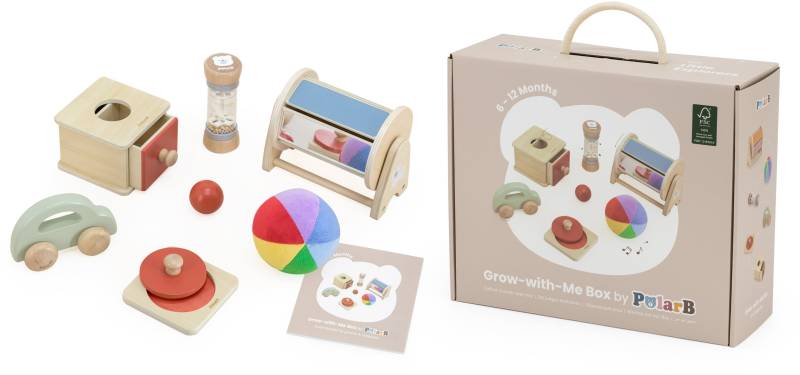 PolarB Grow-with-Me Activity-Set Little Explorers 6-12 Monate, Babyspielzeug von Polar B