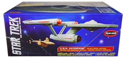 Round2 POL908/12 1/1000 Star Trek TOS USS Enterprise Space Seed Edition Plastikmodellbausatz, Modelleisenbahnzubehör, Hobby, Modellbau, Mehrfarbig von Star Trek