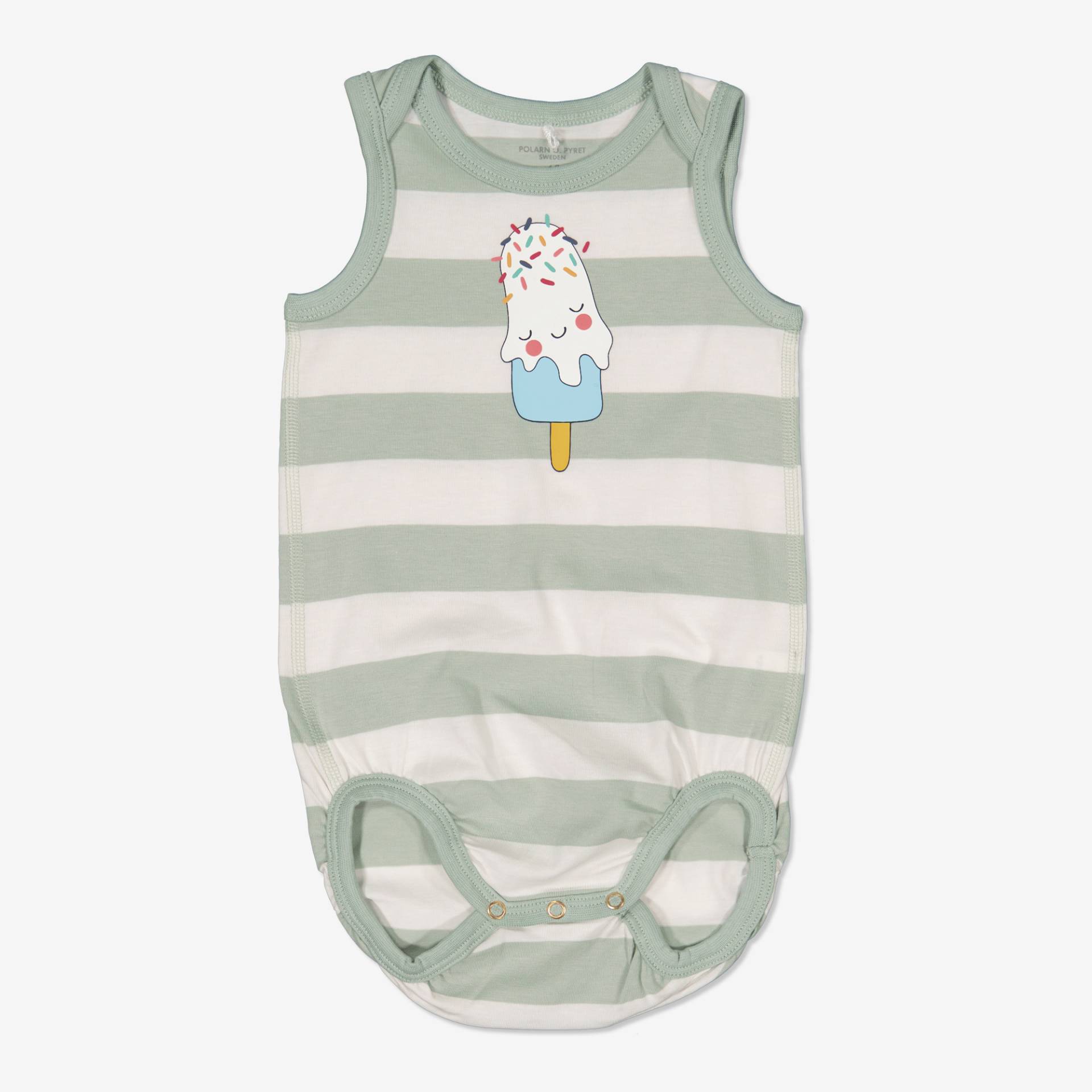 Ärmelloser Body, Baby hellgrün Ärmelloser Body, Baby hellgrün von Polarn O. Pyret