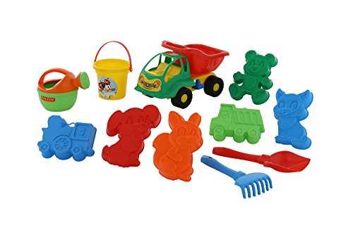 Polesie 4573 Set im Rucksack mit Kipper Ameise, Eimer klein, Schaufel, Rechen, 6 Foermchen, Giesskanne klein, farblich sortiert Polesie 4573 Set im Rucksack mit Kipper Ameise, Eimer klein, Schaufel, Rechen, 6 Foermchen, Giesskanne klein, farblich sortiert von Polesie