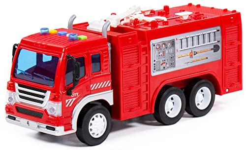Feuerwehr LKW Kinder Spielzeug City Schwungrad Löschfahrzeug mit Licht Sound von Polesie