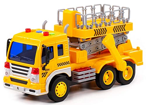 Hebebühne LKW Kinder Spielzeug City gelb Schwungrad Fahrzeug mit Licht Sound von Polesie