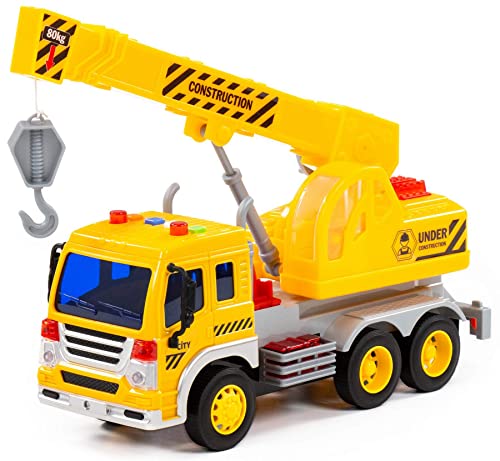 Polesie Kranwagen LKW Kinder Spielzeug City gelb Schwungrad Fahrzeug mit Licht Sound Polesie Kranwagen LKW Kinder Spielzeug City gelb Schwungrad Fahrzeug mit Licht Sound von Polesie