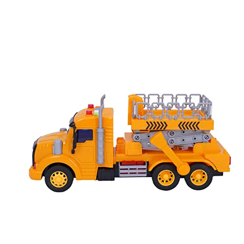 LKW Kinder Spielzeug Hebebühne Profi orange Schwungrad Fahrzeug mit Licht Sound von Polesie