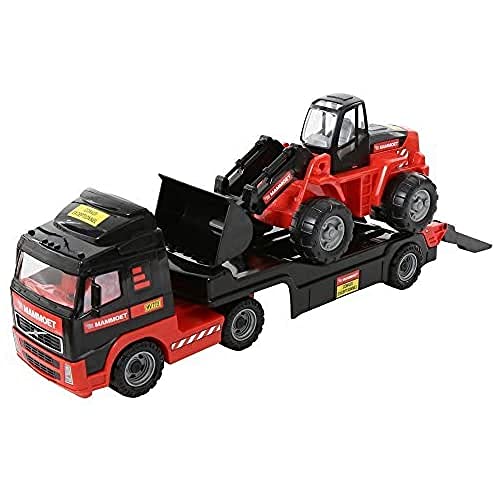 Polesie MAMMOET Volvo Tieflader LKW m. Schaufellader Radlader Raupe Baustelle von Polesie