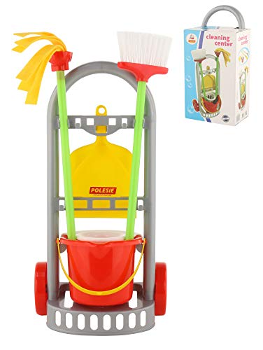 Palau Kinder Putztrolley Putzfrau klein Reinigungswagen Putzwagen Eimer Besen Palau Kinder Putztrolley Putzfrau klein Reinigungswagen Putzwagen Eimer Besen von Polesie