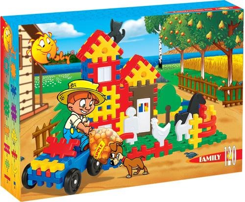 Polesie 4826 Konstruktionsset-Familienbau-Spielzeug-Set-120 Teile, Mehrfarbig, 120 Piece von Polesie