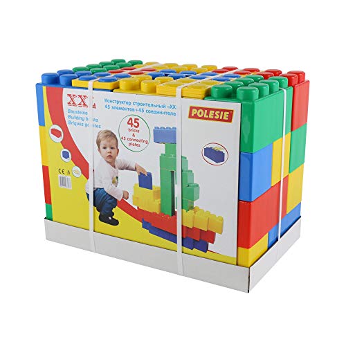 Polesie XXL Bausteine 45-TLG. Set – Bauset mit 45 Verbindungen, Robuster Kunststoff I Für Drinnen und Draußen I Ideal für Kinder ab 1 Jahr I Hergestellt in Weißrussland Polesie XXL Bausteine 45-TLG. Set – Bauset mit 45 Verbindungen, Robuster Kunststoff I Für Drinnen und Draußen I Ideal für Kinder ab 1 Jahr I Hergestellt in Weißrussland von Polesie