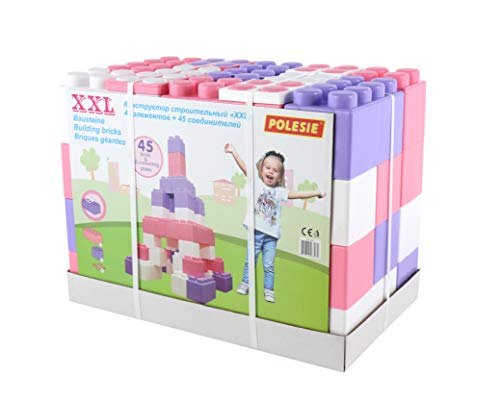 Polesie Wader Quality Toys 68071 XXL-Bausteine 45-TLG, Girls, mit 45 Verbindungen von Polesie