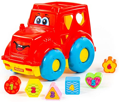 Polesie Traktor-Fahrzeug-Spielzeug mit 6 bunten Formen, Bausteinen, Formsortierer, Spielzeug für Kleinkinder ab 1 + 2 Jahren, Lernspiel, 12 Monate, Kleinkindspielzeug, Alter 1–2 Jahre, stapelbares Polesie Traktor-Fahrzeug-Spielzeug mit 6 bunten Formen, Bausteinen, Formsortierer, Spielzeug für Kleinkinder ab 1 + 2 Jahren, Lernspiel, 12 Monate, Kleinkindspielzeug, Alter 1–2 Jahre, stapelbares von Polesie