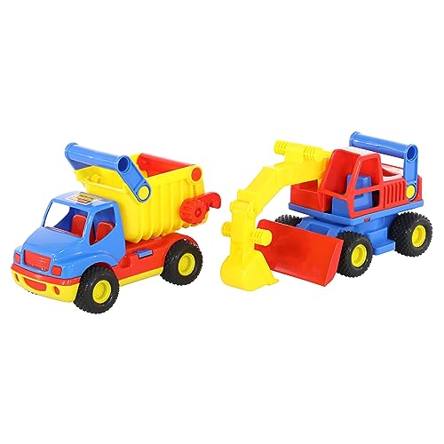 Wader ConsTruck Set 2-TLG. Muldenkipper mit Bagger Baufahrzeuge bunt Wader ConsTruck Set 2-TLG. Muldenkipper mit Bagger Baufahrzeuge bunt von Polesie