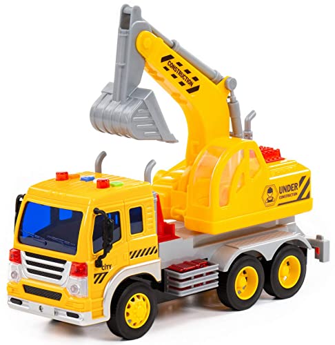 Polesie Schaufelbagger LKW Kinder Spielzeug City gelb Schwungrad Fahrzeug m. Licht Sound Polesie Schaufelbagger LKW Kinder Spielzeug City gelb Schwungrad Fahrzeug m. Licht Sound von Polesie