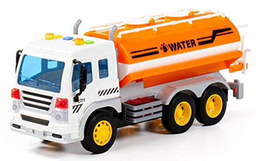 Polesie Tankwagen LKW Kinder Spielzeug City orange Schwungrad Fahrzeug mit Licht Sound von Polesie