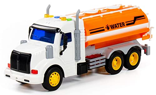 Tankwagen LKW Kinder Spielzeug Profi orange Schwungrad Fahrzeug mit Licht Sound von Polesie