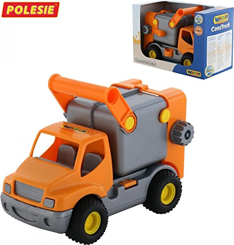 WADER ConsTruck Müllwagen Mülltonne Lastwagen LKW orange/silber WADER ConsTruck Müllwagen Mülltonne Lastwagen LKW orange/silber von Polesie
