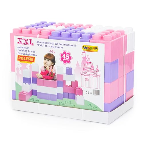 Wader Bausteine Bausteinblock XXL 45 Stück Girls 12M+ Wader Bausteine Bausteinblock XXL 45 Stück Girls 12M+ von Polesie