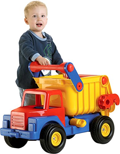 Polesie Wader Truck Nr. 1 mit robusten Gummireifen, geeignet ab 1 Jahr I Buntes Design I Kipp- & Verriegelungsfunktion, 120kg Belastbar von Wader Quality Toys