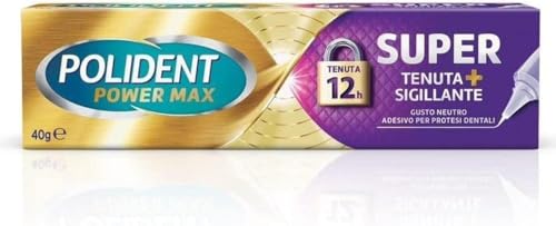 Polident Super Dichtmittel + Versiegelung, Klebstoff für Zahnprothese, begrenzt die Infiltration von Lebensmitteln, langer Halt für den ganzen Tag, 40 g Polident Super Dichtmittel + Versiegelung, Klebstoff für Zahnprothese, begrenzt die Infiltration von Lebensmitteln, langer Halt für den ganzen Tag, 40 g von Polident