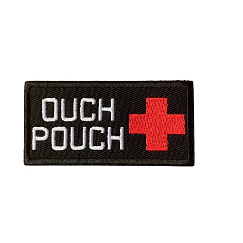 Polizeimemesshop - Ouch Pouch Medic Textil Patch - Rettungsdienst - Klett Patch von POLIZEIMEMESSHOP