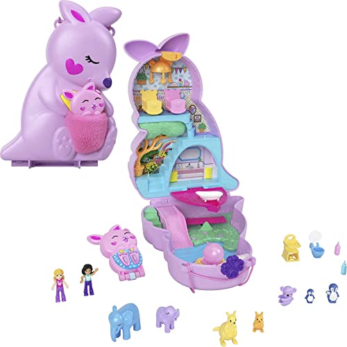 Polly Pocket 2in1 Reisespielzeug Spielset, Tierspielzeug mit 2 Puppen & Zubehör, Mama & Joey Känguru Geldbörse Groß Kompakt Polly Pocket 2in1 Reisespielzeug Spielset, Tierspielzeug mit 2 Puppen & Zubehör, Mama & Joey Känguru Geldbörse Groß Kompakt von Polly Pocket