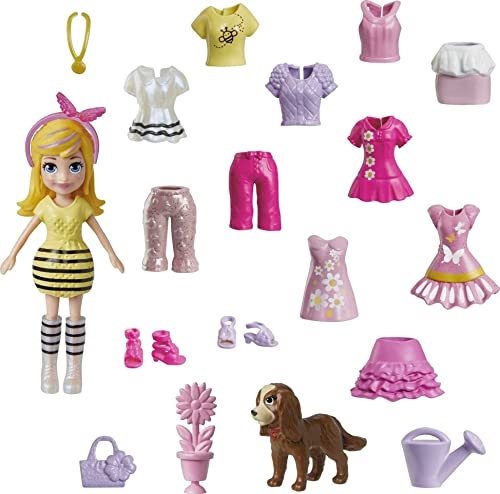 Polly Pocket Fashion Doll – HKV89 – Set Puppe mit Gelenken, 7,6 cm + 18 Zubehörteile Polly Pocket Fashion Doll – HKV89 – Set Puppe mit Gelenken, 7,6 cm + 18 Zubehörteile von Polly Pocket