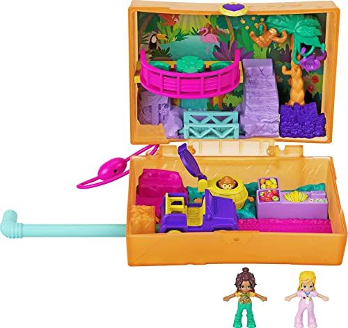 Polly Pocket GKJ53 - Saftspaß-Safari Schatulle mit lustigen Überraschungen, den kleinen Puppen Polly und Shani, 2 Faultier-Figuren und Stickerbogen; Spielzeug für Kinder ab 4 Jahren Polly Pocket GKJ53 - Saftspaß-Safari Schatulle mit lustigen Überraschungen, den kleinen Puppen Polly und Shani, 2 Faultier-Figuren und Stickerbogen; Spielzeug für Kinder ab 4 Jahren von Polly Pocket
