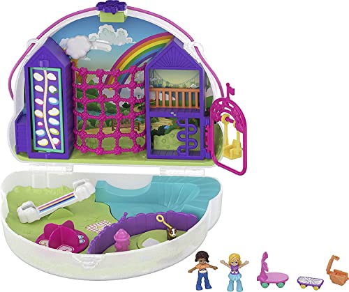 Polly Pocket GKJ65 - Regenbogen-Tasche, tragbar, mit 8 lustigen Überraschungs-Funktionen, den kleinen Puppen Polly und Shani, 2 Zubehörteilen und Stickerbogen; Spielzeug für Kinder ab 4 Jahren Polly Pocket GKJ65 - Regenbogen-Tasche, tragbar, mit 8 lustigen Überraschungs-Funktionen, den kleinen Puppen Polly und Shani, 2 Zubehörteilen und Stickerbogen; Spielzeug für Kinder ab 4 Jahren von Polly Pocket
