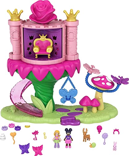 Polly Pocket GYK43 - Regenbogen-Einhornspaß Feenflug, 2 Puppen und 15 Überraschungen, Spielzeug ab 4 Jahren von Polly Pocket