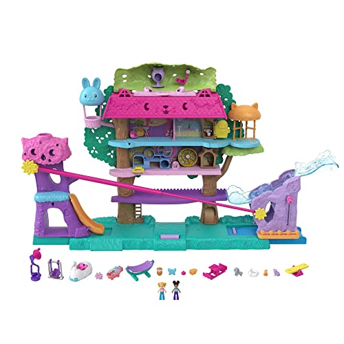 Polly Pocket HHJ06 - Pollyville Tierparty Baumhaus Spielset mit 2 Figuren und Zubehör, Spielzeug für Kinder ab 4 Jahren Polly Pocket HHJ06 - Pollyville Tierparty Baumhaus Spielset mit 2 Figuren und Zubehör, Spielzeug für Kinder ab 4 Jahren von Polly Pocket