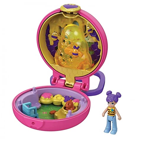 Polly Pocket Imker-Kompakt mit abnehmbarem Bienenstock, Überraschungsoffenbarungen, Foto-Anpassung, Mikro-Puppe mit 5 beweglichen Gelenken, tolles Geschenk ab 4 Jahren Polly Pocket Imker-Kompakt mit abnehmbarem Bienenstock, Überraschungsoffenbarungen, Foto-Anpassung, Mikro-Puppe mit 5 beweglichen Gelenken, tolles Geschenk ab 4 Jahren von Polly Pocket