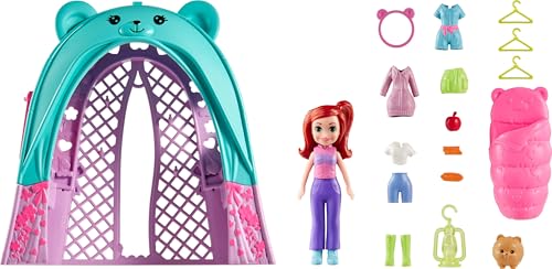 Polly Pocket Puppen- & Haustier-Spielset, Reisespielzeug mit Camping & Futterzubehör, Glamping-Zelt Polly Pocket Puppen- & Haustier-Spielset, Reisespielzeug mit Camping & Futterzubehör, Glamping-Zelt von Polly Pocket