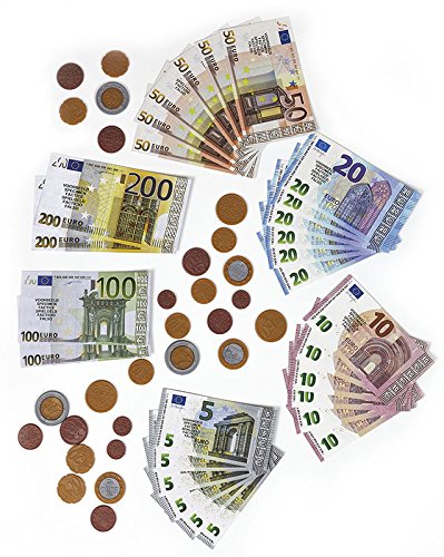 Polly Spielgeld für Kinder Kaufladen | Rechengeld für Spielzeug Kasse | Spielwaren Kaufmannsladen Zubehör 56-Teilig Polly Spielgeld für Kinder Kaufladen | Rechengeld für Spielzeug Kasse | Spielwaren Kaufmannsladen Zubehör 56-Teilig von Polly Shopper