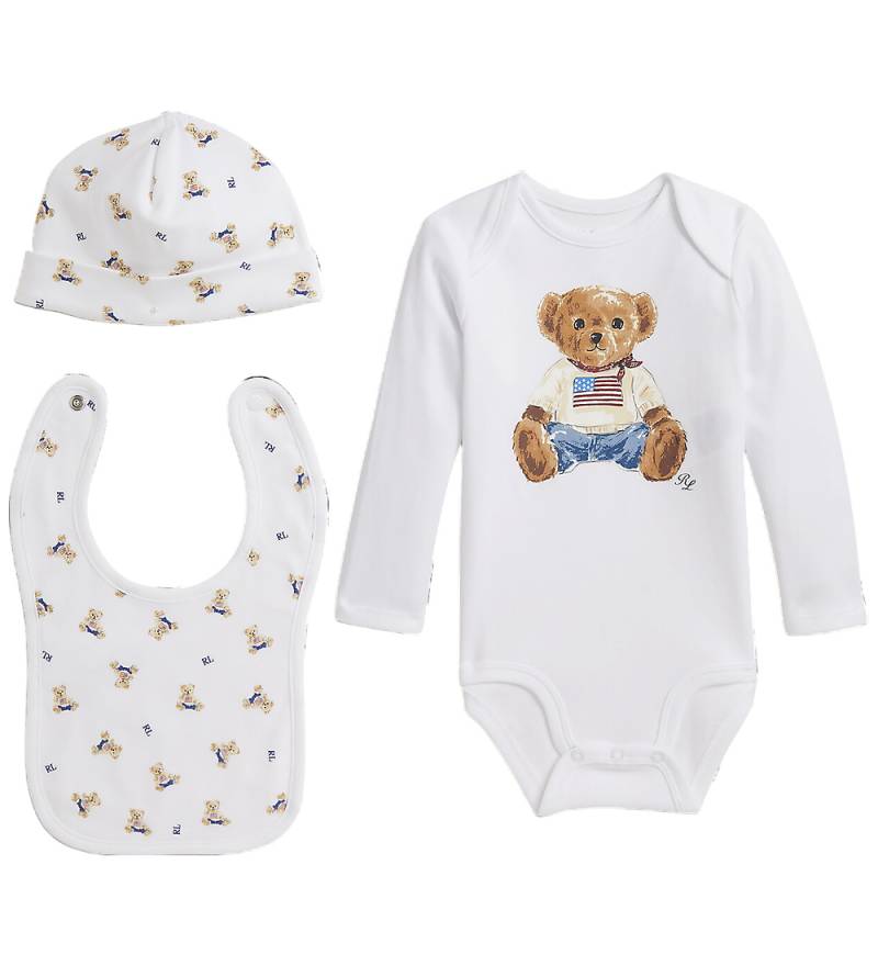 Polo Ralph Lauren Geschenkbox - Babylätzchen/Mütze/Body l/ä - We - Polo Ralph Lauren - 68 - Body L/Ä Polo Ralph Lauren Geschenkbox - Babylätzchen/Mütze/Body l/ä - We - Polo Ralph Lauren - 68 - Body L/Ä von Polo Ralph Lauren