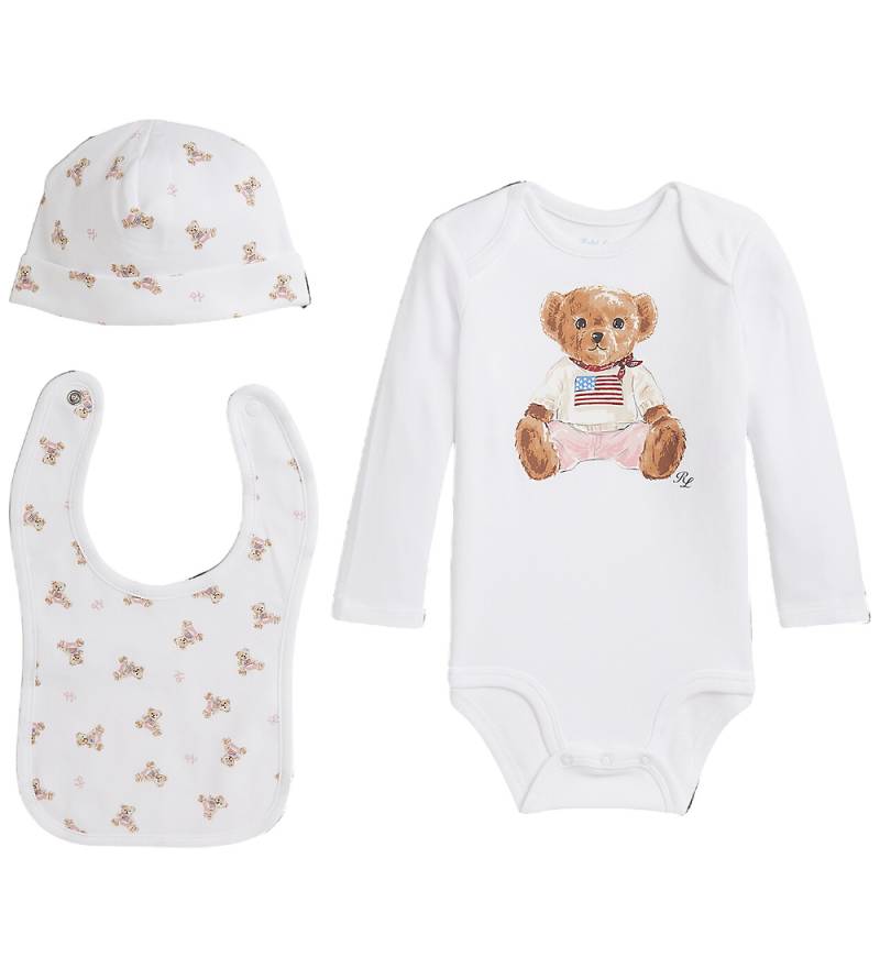 Polo Ralph Lauren Geschenkbox - Babylätzchen/Mütze/Body l/ä - We - Polo Ralph Lauren - 68 - Body L/Ä Polo Ralph Lauren Geschenkbox - Babylätzchen/Mütze/Body l/ä - We - Polo Ralph Lauren - 68 - Body L/Ä von Polo Ralph Lauren
