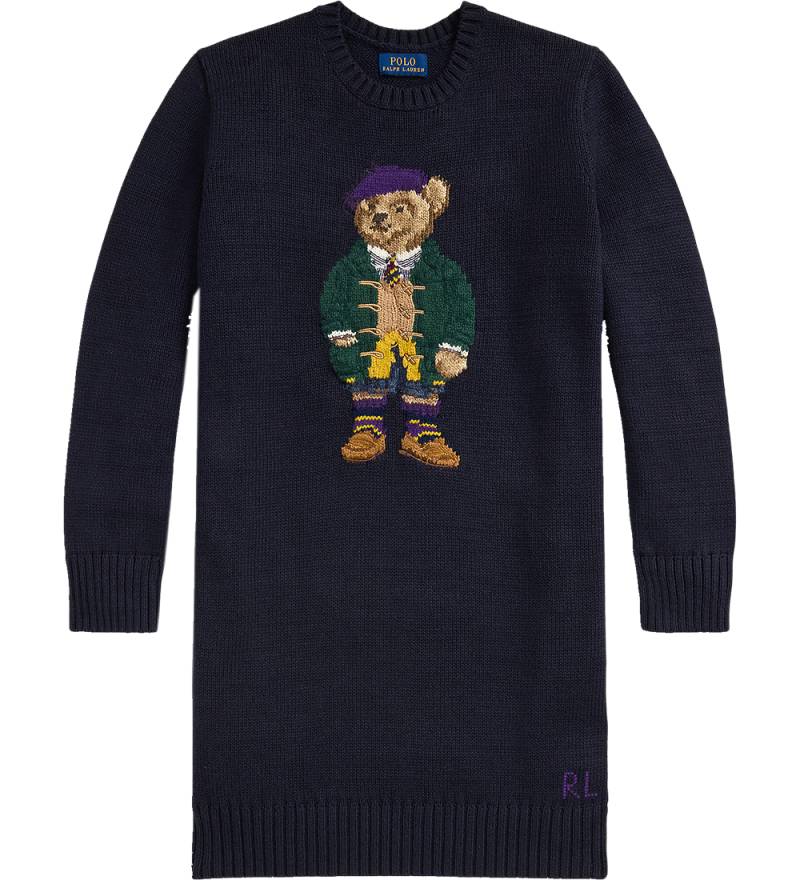 Polo Ralph Lauren Kleid - Strick - Navy m. Kuscheltier - Polo Ralph Lauren - 7 Jahre (122) - Kleider von Polo Ralph Lauren