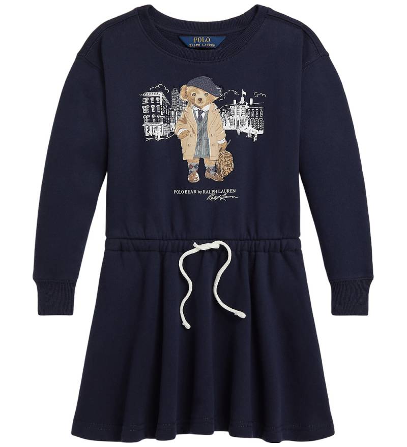 Polo Ralph Lauren Sweatkleid - Verfeinert Navy m. Kuscheltier - Polo Ralph Lauren - 6 Jahre (116) - Kleider von Polo Ralph Lauren