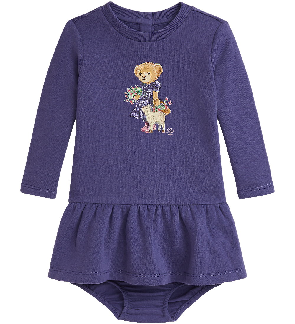 Polo Ralph Lauren Sweatkleid m. Bloomers - Lila m. Kuscheltier - Polo Ralph Lauren - 74 - Kleider Polo Ralph Lauren Sweatkleid m. Bloomers - Lila m. Kuscheltier - Polo Ralph Lauren - 74 - Kleider von Polo Ralph Lauren