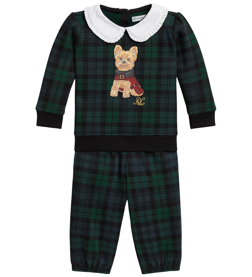 Polo Ralph Lauren Sweatset - Black Tartan-Uhr m. Kuscheltier - Polo Ralph Lauren - 2 Jahre (92) - Sweatsets von Polo Ralph Lauren