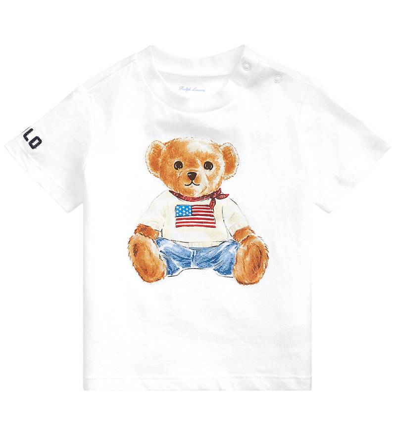 Polo Ralph Lauren T-Shirt - Weiß m. Kuscheltier - Polo Ralph Lauren - 1 Jahr (80) - T-Shirts von Polo Ralph Lauren