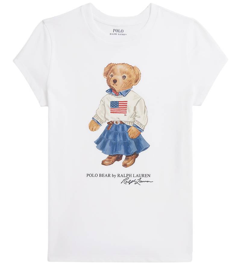 Polo Ralph Lauren T-Shirt - Weiß m. Kuscheltier - Polo Ralph Lauren - 12-14 Jahre (152-164) - T-Shirts von Polo Ralph Lauren